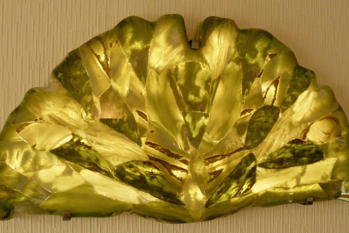 Décoration lumineuse en jade naturel
