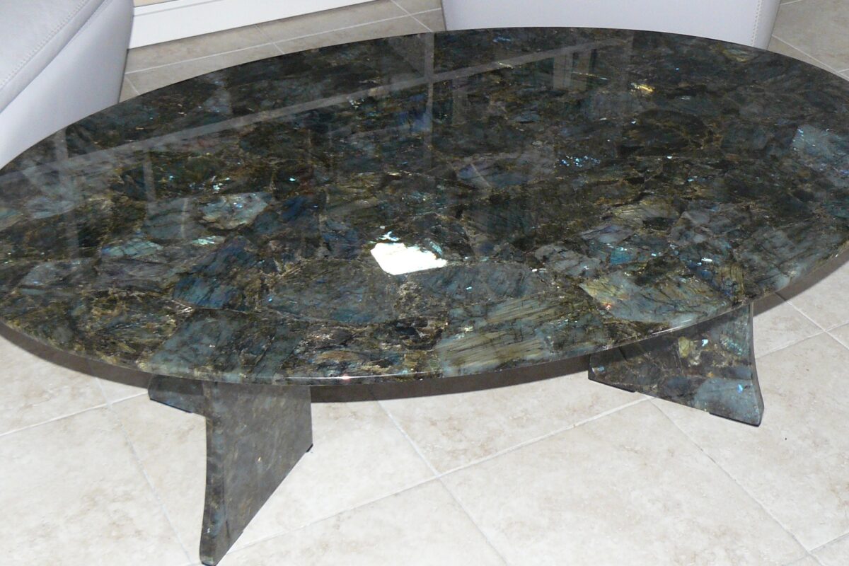 Table basse en Labradorite