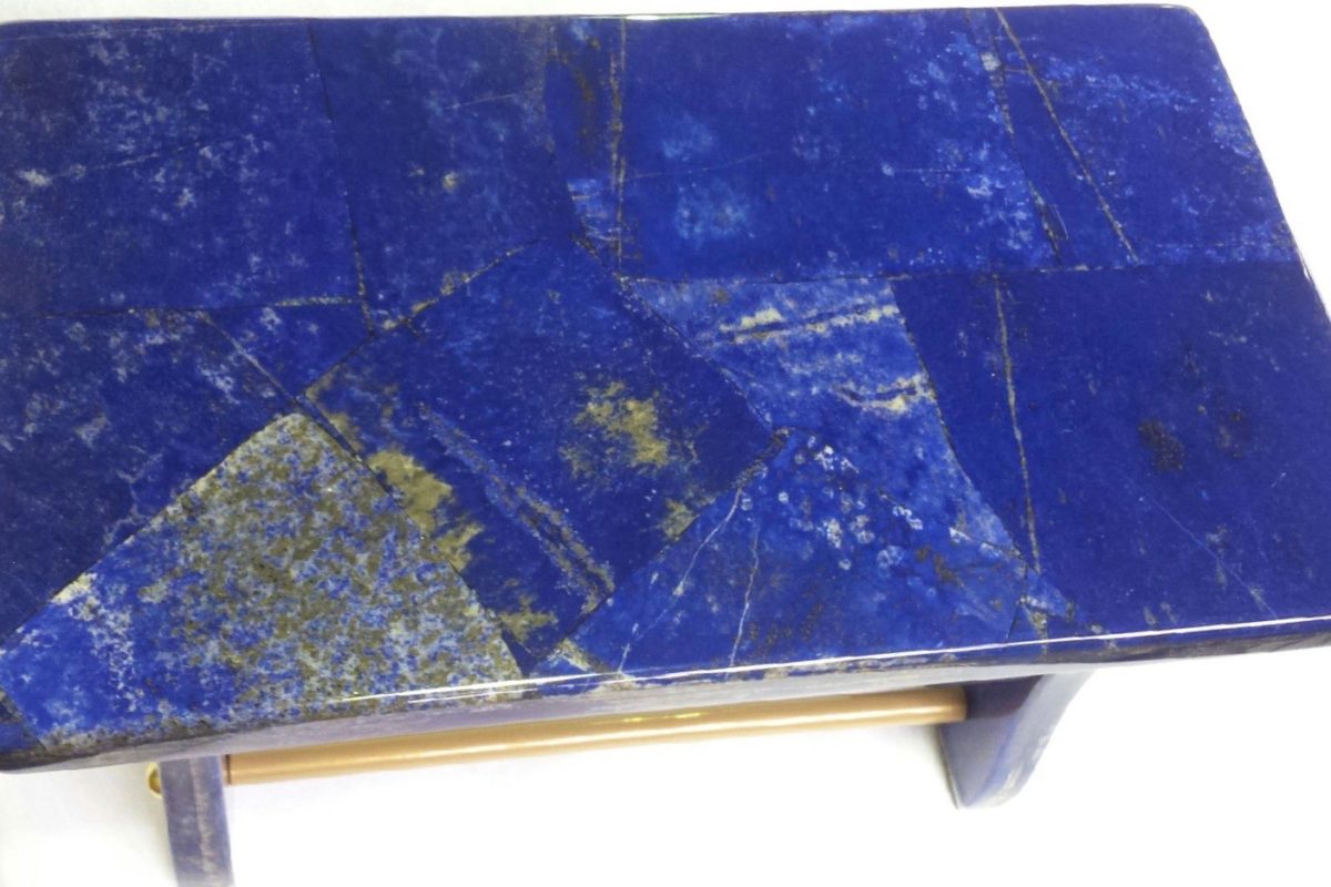 Table basse en lapis-lazuli