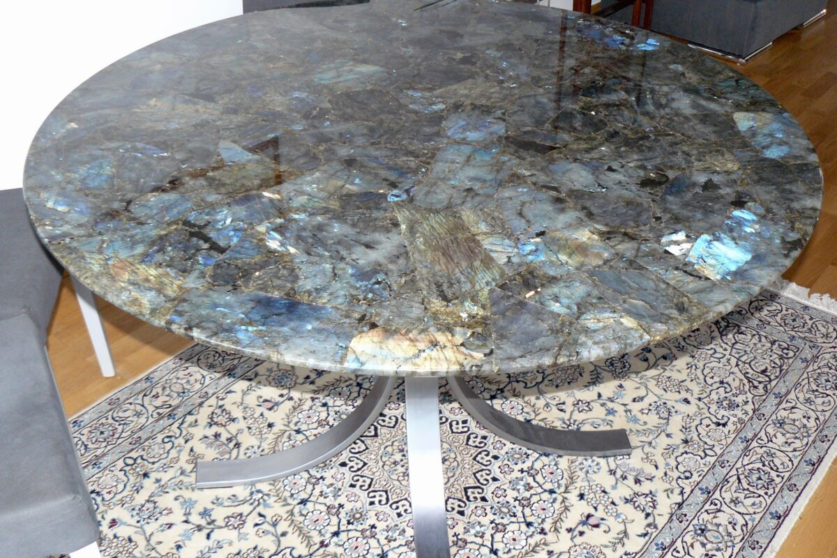 Table de salon en Labradorite