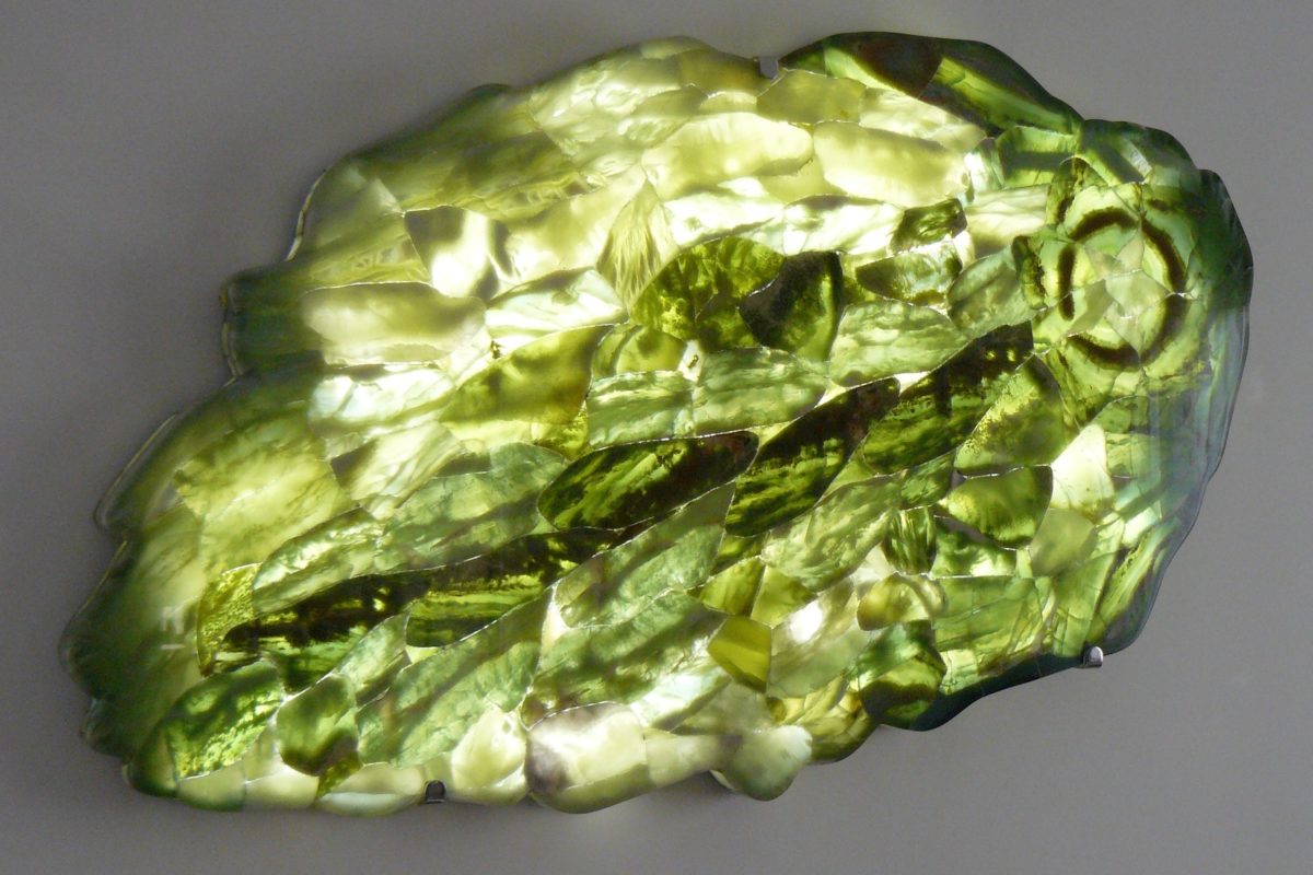 Tableau lumineux en pierre - jade naturel