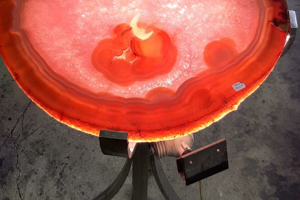 Carnelian pedestal table