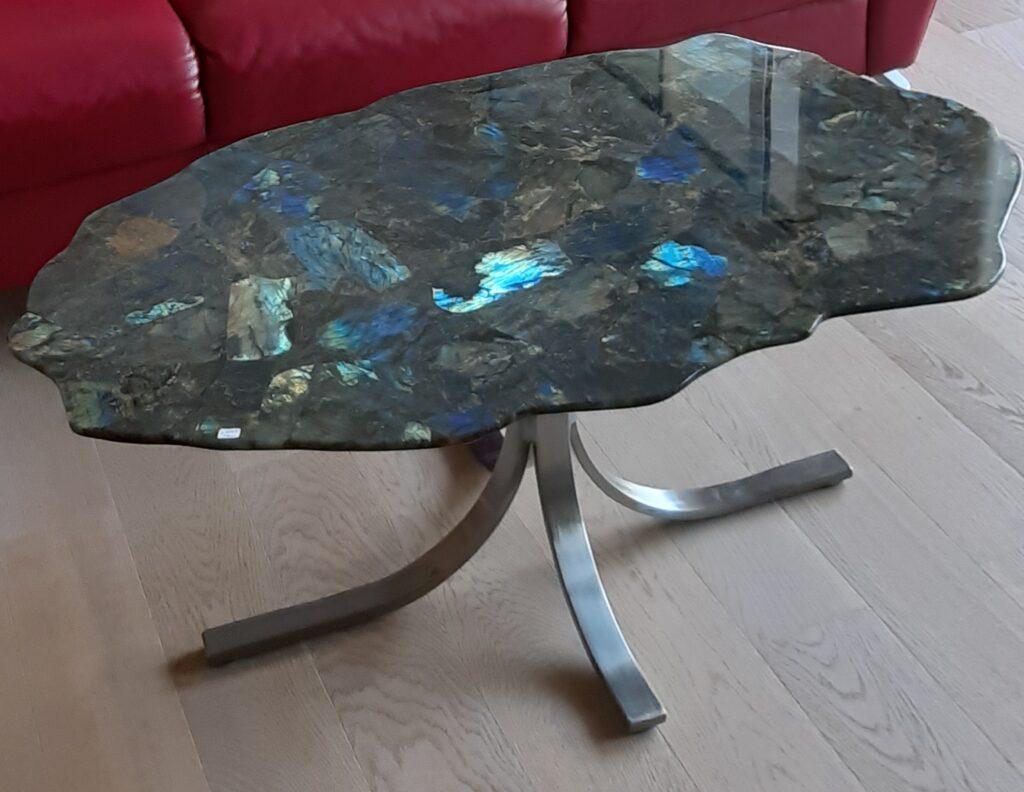 Labradorite coffee table - irregular shape